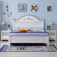 尋木匠全实木床男孩男生单人床简约小孩床美式小户型白色房家具