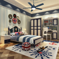 尋木匠全实木单人床1.5米北欧男孩青少年高箱储物床男童套房组合