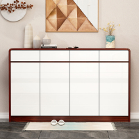 尋木匠口餐边客厅鞋柜实木烤漆大容量储物收纳家用现代简约玄关厅柜