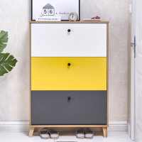 尋木匠超薄鞋柜玄关柜17cm家用大容量现代实木进北欧经济型翻斗式口