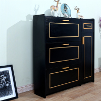 尋木匠鞋柜家用口超薄轻奢翻斗玄关现代简约17cm24黑白色厅柜大容量