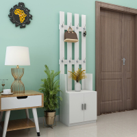 尋木匠北欧衣帽架鞋柜带挂衣架一体组合落地式卧室口衣帽柜家用厅柜