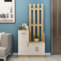 尋木匠实木鞋柜带挂衣架一体组合衣帽架落地式口玄关衣帽柜家用厅柜