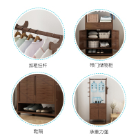 尋木匠挂衣架落地卧室家用经济型省空间衣帽架子鞋柜一体多功能现代简约