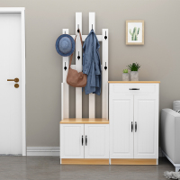 尋木匠欧式入户带挂衣架一体鞋柜组合衣帽柜厅玄关隔断储物多功能鞋柜
