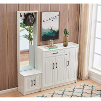 尋木匠口鞋柜衣架一体带镜子家用换鞋凳式厅柜鞋柜衣帽柜鞋柜穿衣镜