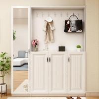 尋木匠定制入户窄鞋架超薄鞋柜家用口玄关衣帽架进一体多功能带镜子