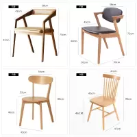 尋木匠实木电脑椅家用木椅子北欧现代软包休闲靠背餐椅简约办公书房椅子