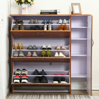 尋木匠鞋架简易口衣帽架简约现代木制玄关式厅柜组合家用挂衣架鞋柜