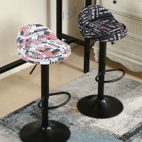 尋木匠美式家用高脚凳子升降椅吧台椅铁艺吧凳前台收银旋转酒吧椅子