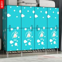 尋木匠开式简易布衣柜钢管加粗加固全钢架挂衣橱加厚牛津布艺结实耐用