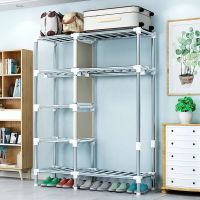 尋木匠简易衣柜钢管布衣柜现代简约卧室柜子组装出租房收纳布艺衣橱