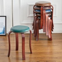 尋木匠实木凳子现代简约美式家用加厚圆凳时尚创意餐桌凳板凳成人餐椅子