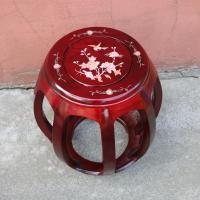 尋木匠中式仿古实木鼓凳红木圆凳古筝凳子鼓墩绣墩坐凳花梨木鼓凳矮凳