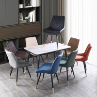 尋木匠北欧轻奢餐椅家用现代简约餐厅椅子欧式休闲书桌椅软包椅子靠背椅