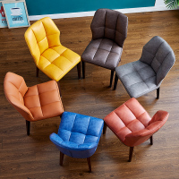 尋木匠北欧简约软包餐椅家用靠背椅子欧式轻奢皮椅单人沙发椅懒人休闲椅