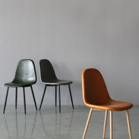 尋木匠北欧餐椅家用工业风靠背椅咖啡厅椅休闲现代简约欧式皮革餐厅椅子