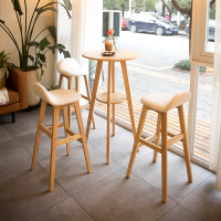 尋木匠实木吧台桌家用隔断阳台桌子北欧创意吧台长条桌靠墙高脚桌椅组合