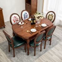 尋木匠欧式实木餐椅 美式餐椅 复古做旧靠背椅 咖啡厅美甲创意书桌椅子