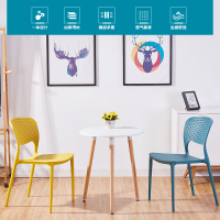 尋木匠简约现代北欧餐椅塑料透气靠背椅子欧式创意家用餐桌椅酒店办公椅