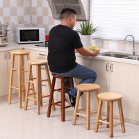 尋木匠高凳子实木凳子吧台凳 圆凳家用高脚凳 餐凳板凳木头凳子板凳木质