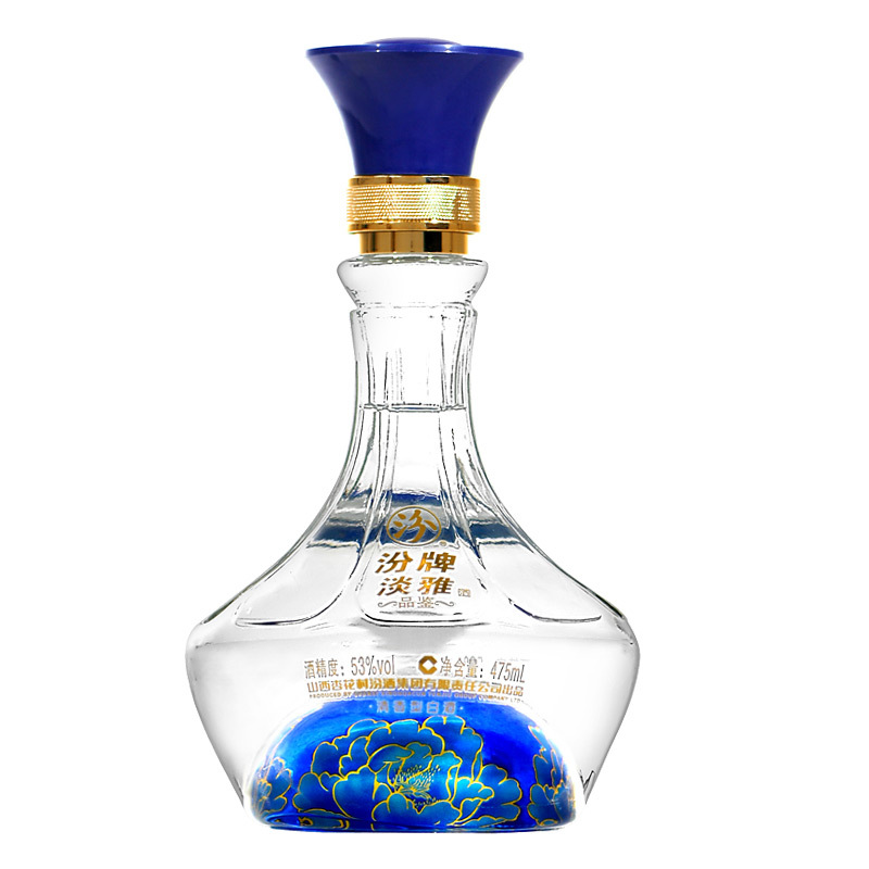 53度杏花村汾酒集团汾牌淡雅品鉴475ml6瓶整箱装白酒清香型白酒