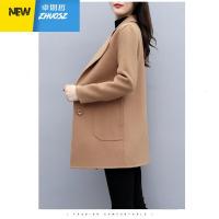 呢子外套女小个子秋冬新款女装修身气质中长款牛油果绿呢大衣 ZHUOSIZHE 卓思哲