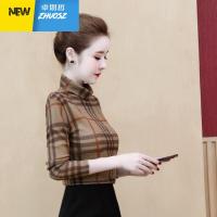 女装秋冬装新款潮气质内搭洋气加绒矮个子打底衫长袖上衣时尚 ZHUOSIZHE 卓思哲女士T恤