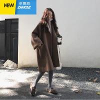 秋冬胖mm显瘦毛呢大衣韩版大码女装宽松中长款风衣外套200斤潮 ZHUOSIZHE 卓思哲