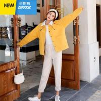 牛仔外套女秋冬季新款羔毛加绒加厚棉服棉衣小清新学生少女上衣 ZHUOSIZHE 卓思哲