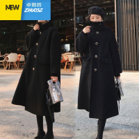 大码女装胖妹妹mm冬装新款毛呢风衣外套显瘦双面妮子大衣 ZHUOSIZHE 卓思哲