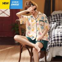 睡衣女短袖短裤两件套开衫甜美可爱莓西瓜天家居服套装 卓思哲