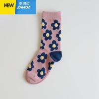 韩国泫雅风小花花朵袜子少女中筒袜 日系ins可爱学院风太阳花袜子 卓思哲袜子