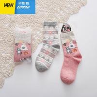 足本记 5IX春秋冬卡通可爱袜学生袜中筒女袜子2双礼盒装 卓思哲袜子