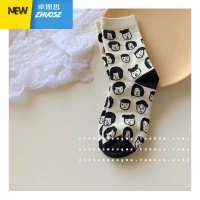 袜子女中筒袜ins趣味卡通个性创意中筒袜可爱嘻哈 卓思哲袜子