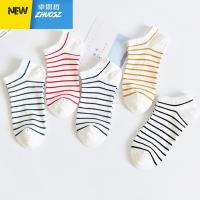 短袜女浅口薄款韩国可爱船袜低帮日系运动白色学生条纹袜子 卓思哲袜子