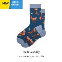 袜子女中筒袜可爱少女软妹卡通浣熊创意棉袜男情侣款 卓思哲袜子