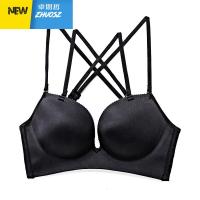 加厚文胸平胸内衣女aa杯小胸无钢圈聚拢超厚10cm美背豹罩性感 卓思哲文胸套装