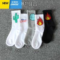 长袜女潮流街头欧美百搭日系网红款 男春季高邦袜子ins中腰篮球袜 卓思哲袜子