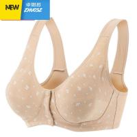 妈妈内衣文胸中老年人棉布无钢圈女前扣大码胸罩背心式薄款 卓思哲胸罩