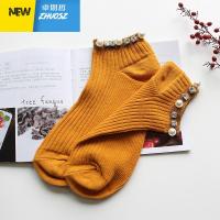 春款韩国珍珠袜子女钉珠船袜日系可爱百搭个性短袜潮 卓思哲袜子