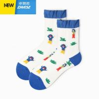 袜子女日系卡通可爱透明玻璃丝中筒袜季薄款韩版凉鞋外穿袜 卓思哲袜子