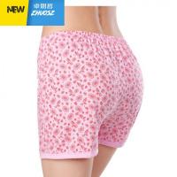 中老年人平角高腰短裤女士肥佬宽松大码棉裤衩安内裤红色 卓思哲