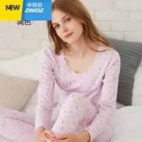 秋衣秋裤女套装修身薄款打底棉毛衫棉保暖内衣学生少女士 卓思哲