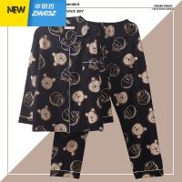 日系卡通维尼熊睡衣情侣男女春秋款家居服网红小熊维尼ins风 卓思哲