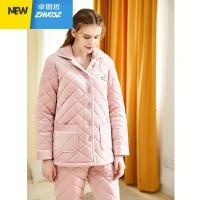 睡衣情侣秋冬珊瑚绒睡衣女秋冬家居服套装加厚夹棉睡衣 卓思哲