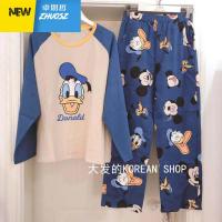 秋冬可爱卡通动物情侣男女棉质舒适宽松睡衣家居服圆领长袖长裤 卓思哲