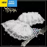 Yidhra梦之女巫三层大花边袜套短款Lolita蕾丝袜套腿环 卓思哲