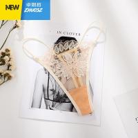 性感丁字裤薄款蕾丝浪漫刺绣T裤女透明内裤 卓思哲