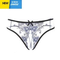 情趣内衣骚诱惑透明性感内裤蕾丝低腰丁字裤女t裤 卓思哲